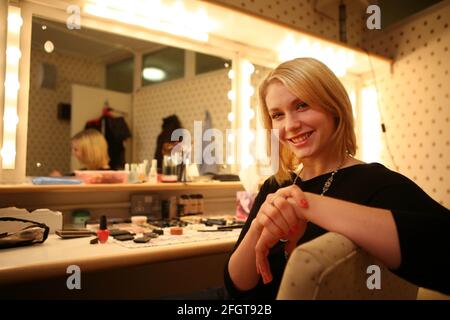 Emma Williams protagonista del nuovo show di westend disperatamente in cerca Susan al Novello Theatre London pic David Sandison 11/10/2007 Foto Stock