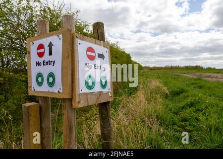 nessun segnale di ingresso permissivo sentiero Foto Stock