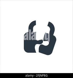 blocco di puzzle, blocchi pezzi di puzzle. Illustrazione vettoriale stock isolata Illustrazione Vettoriale