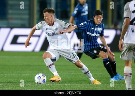 BERGAMO, ITALIA - 25 APRILE: Andri Baldursson di Bologna FC durante la serie A match tra Atalanta Bergamo e Bologna allo stadio Gewiss il 25 aprile 2021 a Bergamo, Italia (Foto di Ciro Santangelo/Orange Pictures) Foto Stock