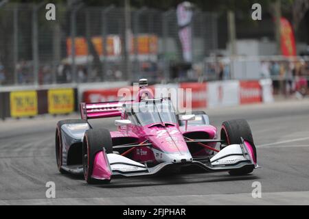 25 aprile 2021: Il pilota dell'Autosport Andretti ALEXANDER ROSSI (27) dei round degli Stati Uniti girano 6 nel corso della NTT Indycar Series Firestone Grand Prix di San Pietroburgo il 25 aprile 2021 a San Pietroburgo, Fl. Credit: Cory Knowlton/ZUMA Wire/Alamy Live News Foto Stock