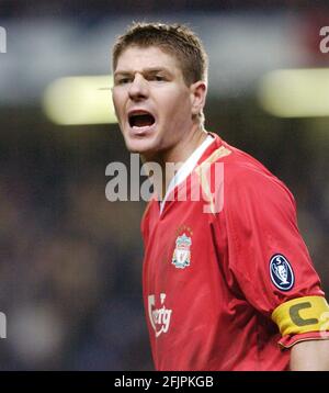 CHAMPIONS LEAGUE CHELSEA V LIVERPOOL. LIVERPOOL CAPTAIN STEVEN GERRARD 6/12/2005 FOTO DAVID ASHDOWNCHAMPIONS LEAGUE Foto Stock