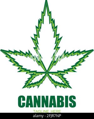 cannabis marijuana foglia icona vettore Illustrazione Vettoriale