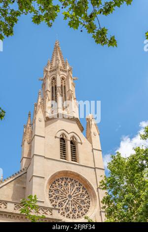 Chiesa cristiana di Santa Eulalia nel centro storico di Palma di Maiorca, Spagna Foto Stock