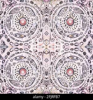 Disegno ornamentale acrilico senza cuciture astratto. Sfondo a colori grunge. . Texture senza cuciture in stile impressionismo per web, stampa, avvolge, tessuto, textil Foto Stock