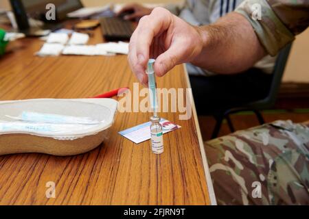 2° vaccino Covid-19 a Charton House, Londra Foto Stock