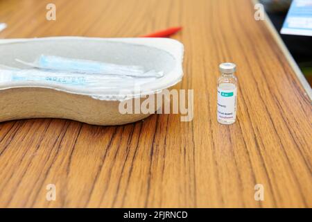 2° vaccino Covid-19 a Charton House, Londra Foto Stock