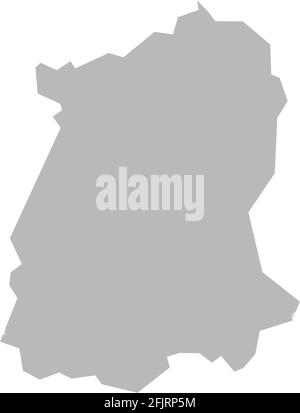 Mappa dello stato indiano di Sikkim. Sfondo grigio chiaro. Progettazione grafica dei concetti aziendali. Illustrazione Vettoriale