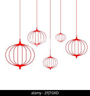 Lanterna appesa disegno vettoriale. Illustrazione Vettoriale