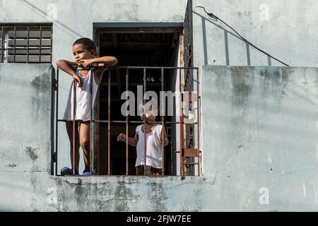 Repubblica Dominicana, Sainto-Domingo, quartiere popolare di Gualey Foto Stock