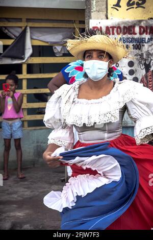 Repubblica Dominicana, Sainto-Domingo, quartiere popolare di Gualey Foto Stock