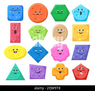Divertenti bambini forma gli oggetti Illustrazione Vettoriale