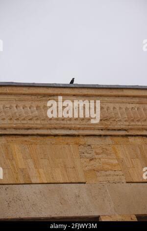 Dettagli sul tetto del Anıtkabir (Mausoleo di Atatürk) edificio principale- Ankara Foto Stock