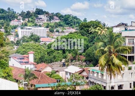 Vista sulle colline di Kandy, Sri Lanka Foto Stock