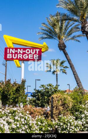 Un In-N-Out Hamburger in Modesto California Foto Stock