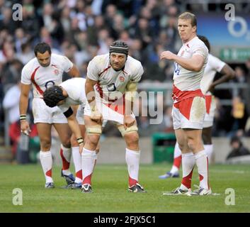 INGHILTERRA V AUSTRALIA A TWICKENHAM. 15/11/2008. CAPTIAN STEVE BORTHWICK. IMMAGINE DAVID ASHDOWN Foto Stock