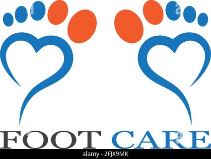 Logo del piede Modello icona vettore illustration design Illustrazione Vettoriale