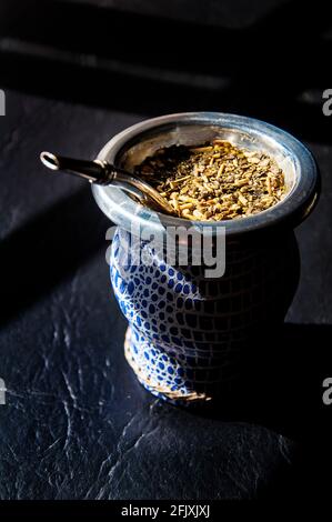 Mate (bevanda argentina tradizionale). Foto Stock