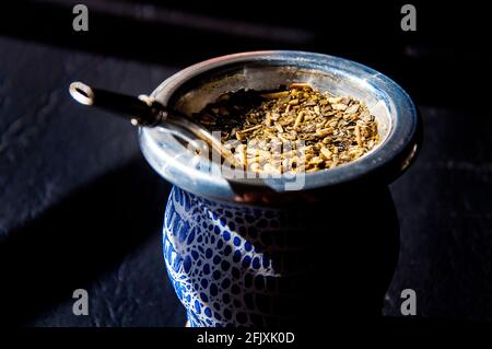 Mate (bevanda argentina tradizionale). Foto Stock