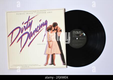 Dirty Dancing: Colonna sonora originale di Vestron Motion Picture. Album musicale su disco LP vinile. Foto Stock