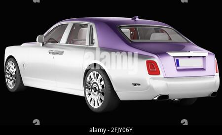 Rolls Royce Phantom con sfondo nero. Foto Stock