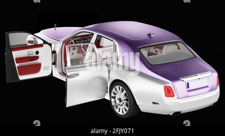 Rolls Royce Phantom con sfondo nero. Foto Stock