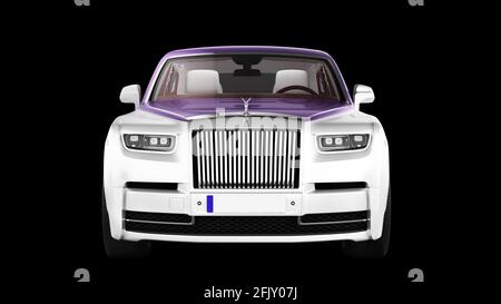 Rolls Royce Phantom con sfondo nero. Foto Stock