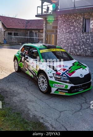 WRC Croazia Rally in Croazia, Zagabria e Karlovac County, 23 aprile - 25 aprile Foto Stock