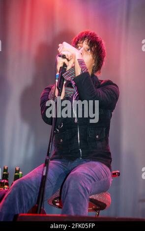 The Strokes al Reading Festival 23 agosto 2002. Reading, Inghilterra, Regno Unito. Foto Stock