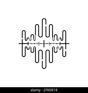 Icona della linea di colore acustica. Pittogramma per pagina web, app mobile, promo. Elemento di progettazione GUI UI UX. Tratto modificabile. Illustrazione Vettoriale