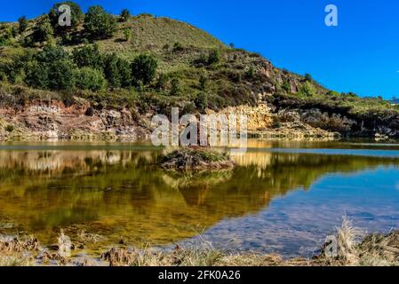 Solfatara, Riserva Naturale di Malafede Decima; Pontina, Roma; Lazio; Italia; Europa Foto Stock