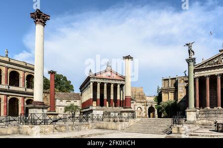 Il set dell'Antica Roma, realizzato per la serie televisiva HBO Roma, Cinecittà Studios; Roma; Lazio; Italia; Europa Foto Stock