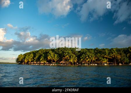 Starfish Beach all'alba, Bocas del Toro isola, Panama, America Centrale Foto Stock