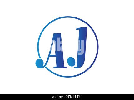 Un'icona con il logo della lettera J, un simbolo alfabetico grafico per l'identità aziendale Illustrazione Vettoriale