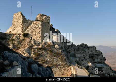 Castello di Beaufort (Qalaa al-Shaqif), Nabatiye, Libano meridionale. Foto Stock