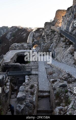 Castello di Beaufort (Qalaa al-Shaqif), Nabatiye, Libano meridionale. Foto Stock