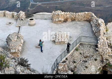 Castello di Beaufort (Qalaa al-Shaqif), Nabatiye, Libano meridionale. Foto Stock