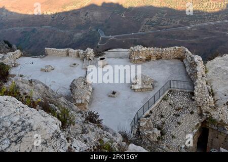 Castello di Beaufort (Qalaa al-Shaqif), Nabatiye, Libano meridionale. Foto Stock