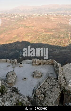 Castello di Beaufort (Qalaa al-Shaqif), Nabatiye, Libano meridionale. Foto Stock