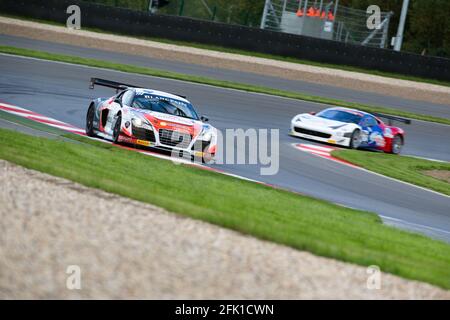 La Audi R8 LMS partecipa alla FIA GT3 Campionato europeo al circuito di Mosca nella regione di Mosca Foto Stock