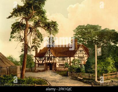 Una vecchia locanda a Speldhurst vicino Tunbridge Wells, Kent. Ora è il George & Dragon Inn. Circa 1890-1900 Foto Stock