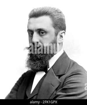 Theodor Herzl. Ritratto del padre del sionismo politico, il giornalista Theodor Herzl (1860-1904), 1897 Foto Stock