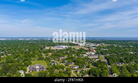 Vista aerea del centro di Mobile, Alabama Foto Stock