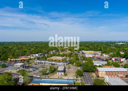 Vista aerea del centro di Mobile, Alabama Foto Stock