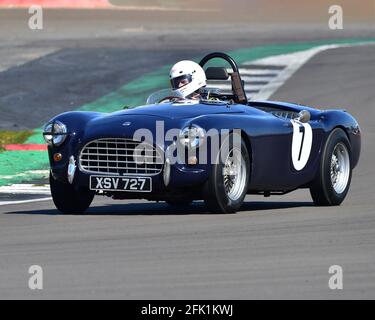 Justin Beckett, AC Ace Bristol, FISCAR Historic 50's, Hawthorn Trophy Cars, Hawthorn International e Tom Cole Trophies Race per le gare sportive degli anni '50 Foto Stock