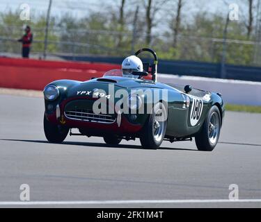 Tim Pearce, AC Ace Bristol, FISCAR Historic 50's, Hawthorn Trophy Cars, Hawthorn International e Tom Cole Trophies Race per le gare sportive degli anni '50 e. Foto Stock