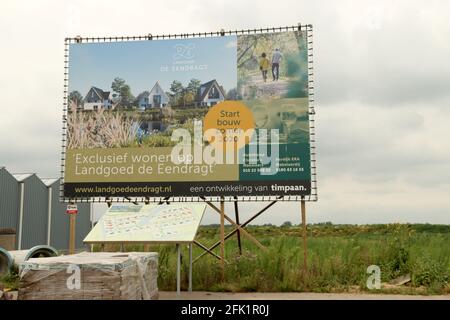 Landgoed de Eendragt a Zevenhuizen in costruzione dove vecchie serre sono stati demoliti in cambio della costruzione di ville Foto Stock