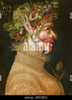 Giuseppe Arcimboldo, l'estate, 1563, olio su tavola, Museo di Storia dell'Arte, Vienna, Austria Foto Stock