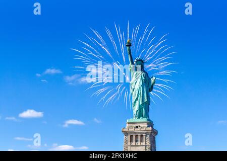 Statua della Libertà di New York City, Stati Uniti d'America Foto Stock