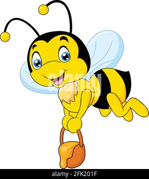 Simpatico illustrazione di ape di Miele Illustrazione Vettoriale